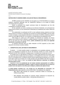 INSTRUCCIÓN Nº 2/2005/RSI SOBRE LOCALES DE PÚBLICA
