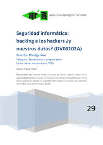 Seguridad informática: hacking a los hackers