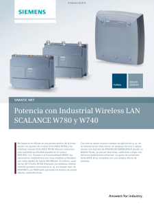 Potencia con Industrial Wireless LAN SCALANCE W780