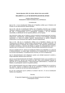 Decreto Ejecutivo Nº 1581 de 18 de junio de 2001