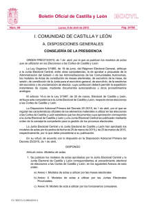 Orden PRE/273/2015, de 1 de abril, por la que se publican los