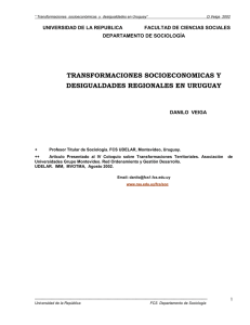 Transformaciones socioeconómicas y desigualdades regionales en