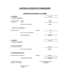 PARTIDO AUTENTICO FORMOSEÑO - Poder Judicial de la Nación