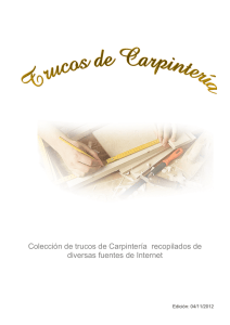 Colección de trucos de Carpintería recopilados de diversas fuentes