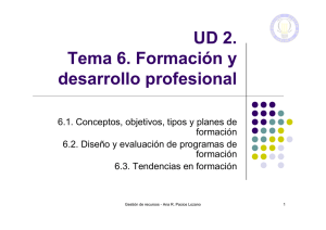 Tema 6. Formación y desarrollo profesional