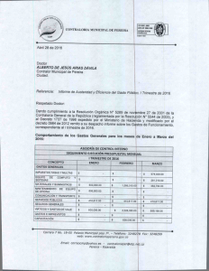 Evaluación austeridad abril 30 de 2016