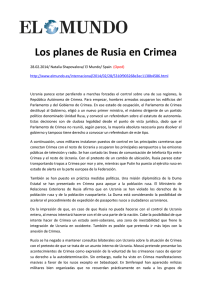 Los planes de Rusia en Crimea
