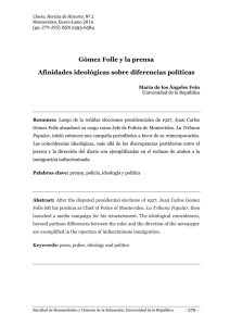 Gómez Folle y la prensa Afinidades ideológicas sobre diferencias