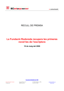La Fundació Rodoreda recupera les primeres novel·les de l`escriptora