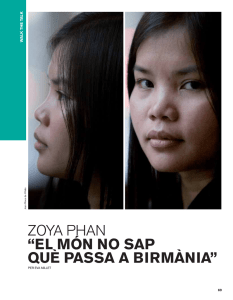 zoya phan “el món no sap què passa a birmània”