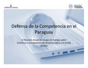 Defensa de la Competencia en el Paraguay