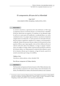 el componente africano de la chilenidad - Biblioteca