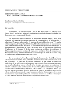 Líneas orientativas para la producción Editorial Salesiana. PDF