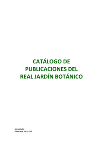 catálogo de publicaciones - Real Jardín Botánico