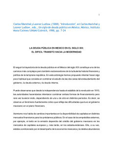 en Carlos Marichal y Leonor Ludlow, eds., Un siglo de deuda