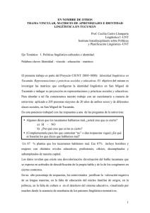 en nombre de otros trama vincular, matrices de aprendizajes e