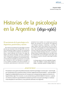 Historias de la psicología en la Argentina (1890-1966)