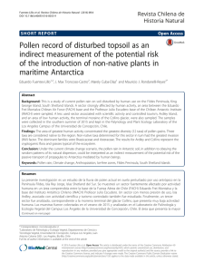 Pollen record of disturbed topsoil as an indirect measurement of the