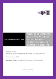 CU01012D selector clases CSS class ejemplo aplicar estilos a