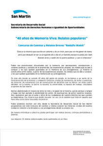“40 años de Memoria Viva: Relatos populares”