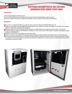 Sistema Biometrico Serie TGFP-800