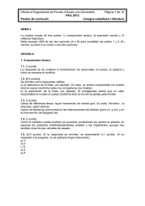 Examen de lengua castellana PAU junio 2013