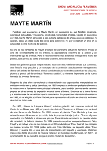 Biografía Mayte Martín - Centro Nacional de Difusión Musical