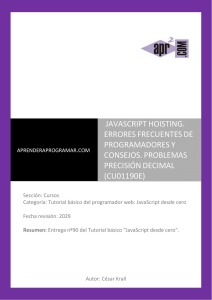 CU01190E hoisting javascript errores frecuentes programadores