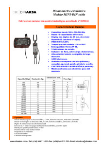 Dinamómetro electrónico Modelo MINI-DIN cable