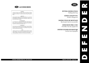 Defender Accessory Fitting Instructions - Eng