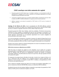 2015-02-03 CSAV concluye con éxito aumento de capital