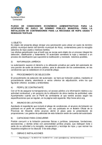 Ajuntament d`Alcoi Contractació PLIEGO DE CONDICIONES