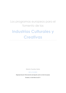 Industrias Culturales y Creativas - Ministerio de Educación, Cultura