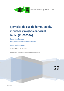 CU00332A Ejemplos forms labels inputbox y msgbox curso Visual