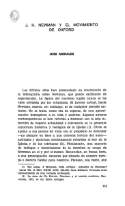 J. H. NEWMAN Y EL MOVIMIENTO DE OXFORD