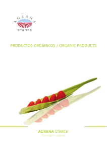 agrana starch productos orgánicos / organic products
