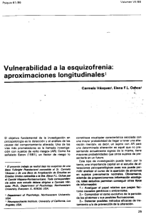 Vulnerabilidad a la esquizofrenia: aproximaciones longitudinales1