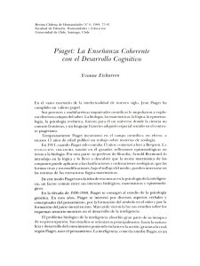 Piaget: La Enseñanza Coherente - Portal de Revistas Académicas