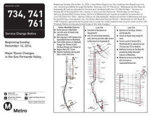December 14, 2014 - Lines 734, 741 and 761 - Service