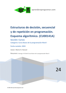 CU00141A Estructuras de decision secuencial y de repeticion en
