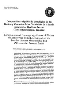 Composición y signiﬁcado petrológico de las Biotitas y