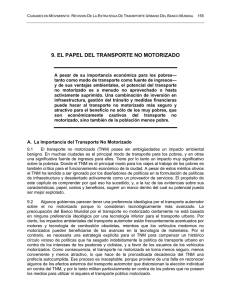 9. el papel del transporte no motorizado