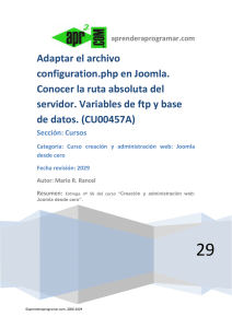 CU00457A adaptar archivo configuration.php Joomla variables ftp