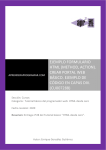 CU00728B ejemplo formulario HTML crear portal web basico