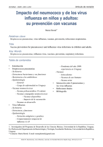 Impacto del neumococo y de los virus influenza en niños y adultos