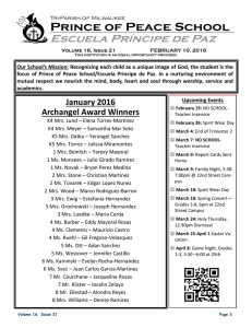 January 2016 Archangel Award Winners - Milwaukee