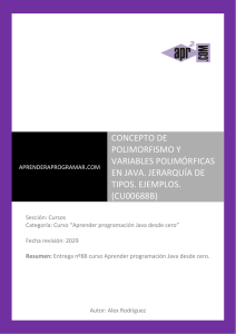 CU00688B concepto polimorfismo java variables jerarquia tipos