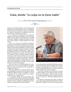 Cuba, donde “la culpa no la tiene nadie”