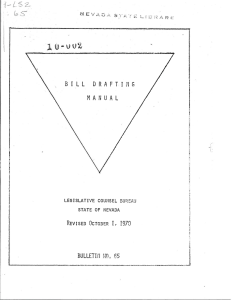 Bulletin 65: Bill Drafting Manual