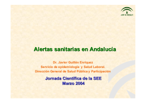 Alertas sanitarias en Andalucía
